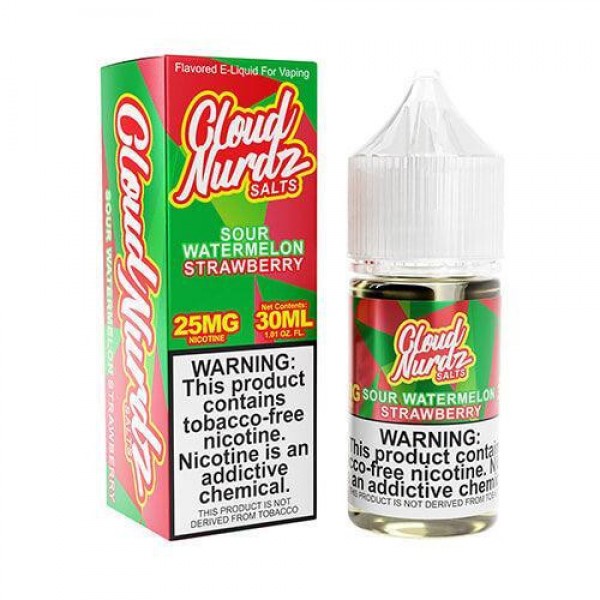 Cloud Nurdz Salts - Sour Watermelon Strawberry 30ml